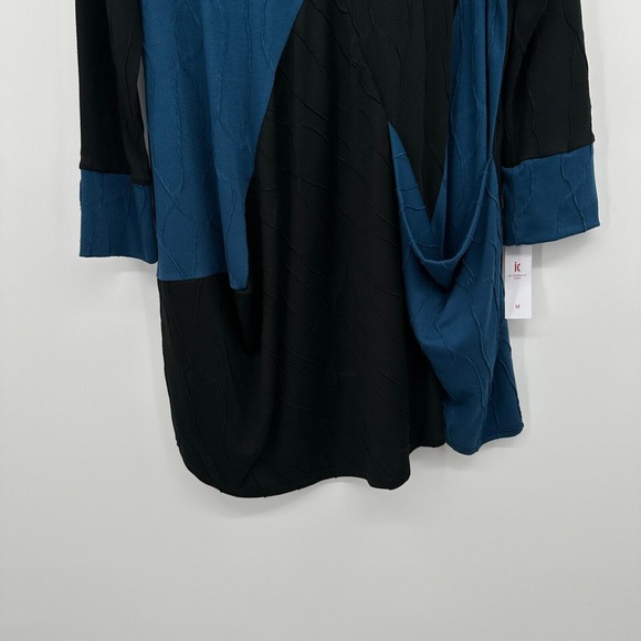 IC by Connie K Tunic Top Shirt‎ Blouse Medium 3/4 Sleeve Stretch Lagenlook New - Picture 5 of 14